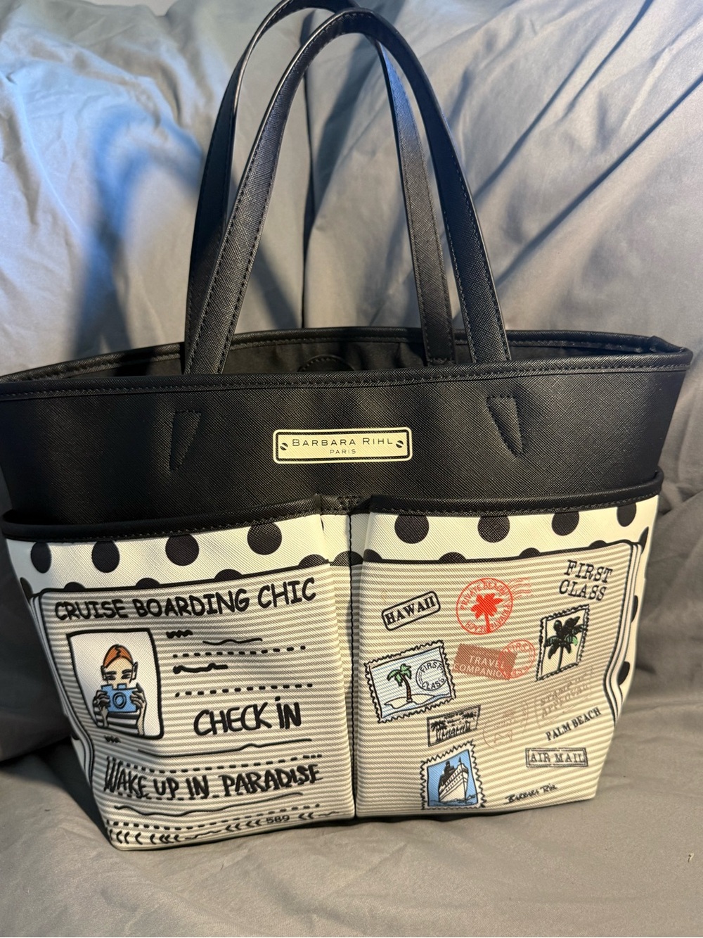 Black & White Travel Tote Bag